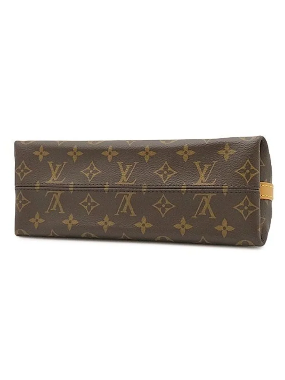Louis Vuitton 2-Way Bag Carryall BB Monogram Canvas Gold Brown Handbag
